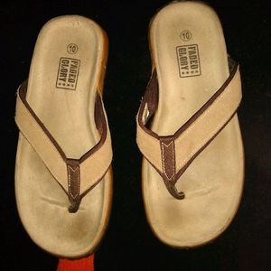 Men's faded Glory leather flip flops